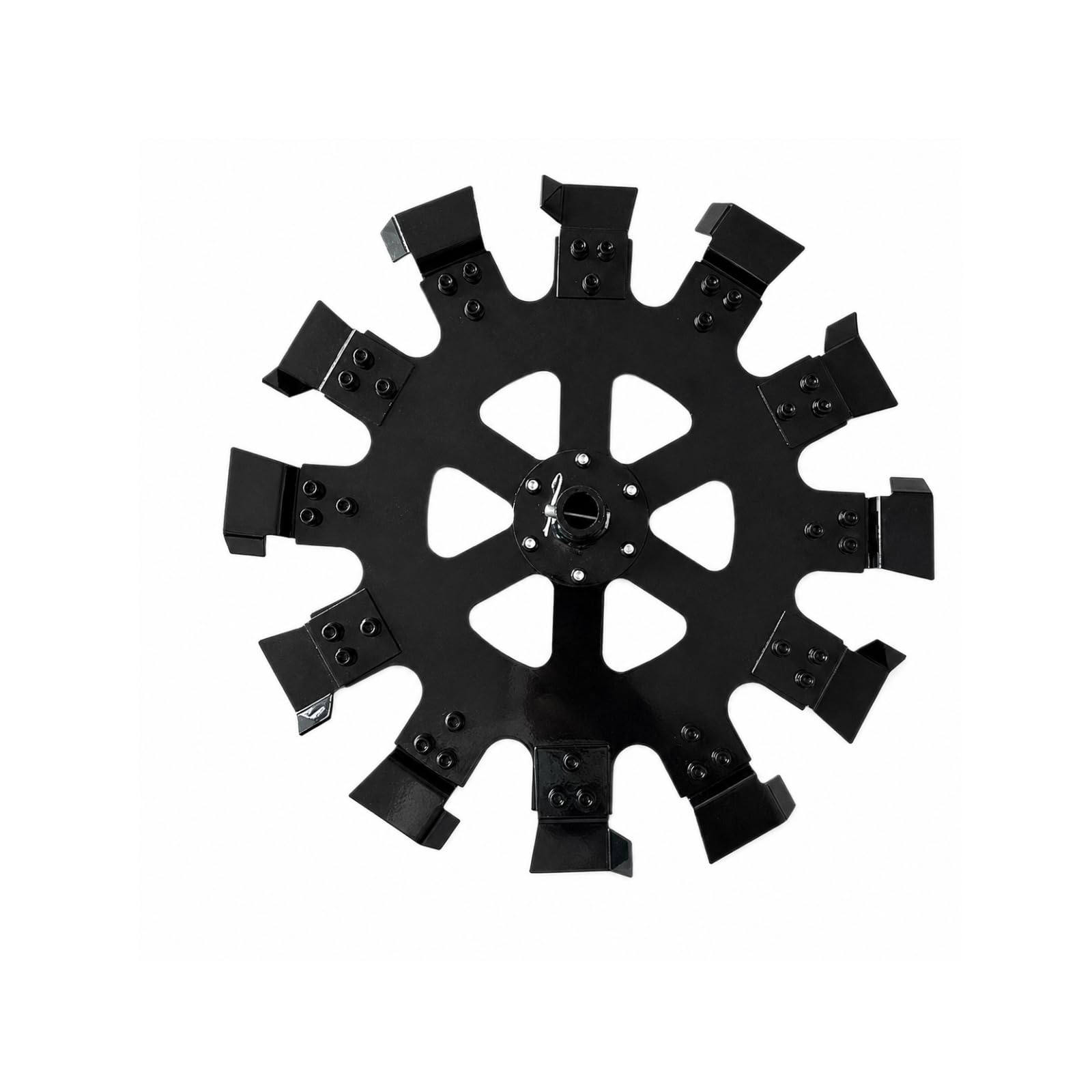 F Fityle Disco Cultivador Acero Multidiente Cabezal Cultivador Resistente Al Desgaste Cabezal Corte con para Jardineros, Agricultores, Jardín, 42cm, 12