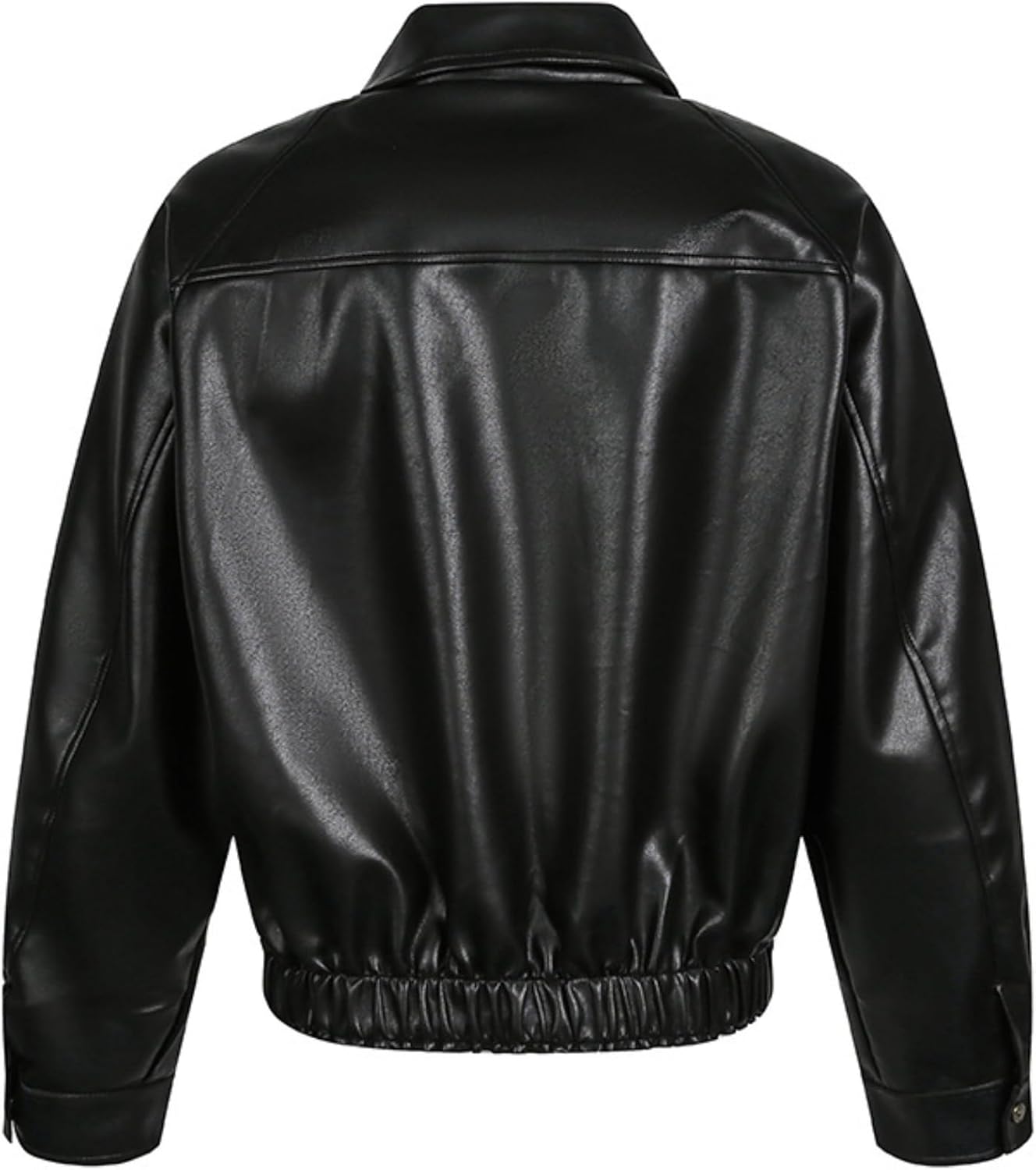 Vamtac Faux Leather Jacket Y2k Motorcycle Bomber Jackets Moto Biker Streetwear Fit Commute Daily Casual Coats Unisex Top - Image 3