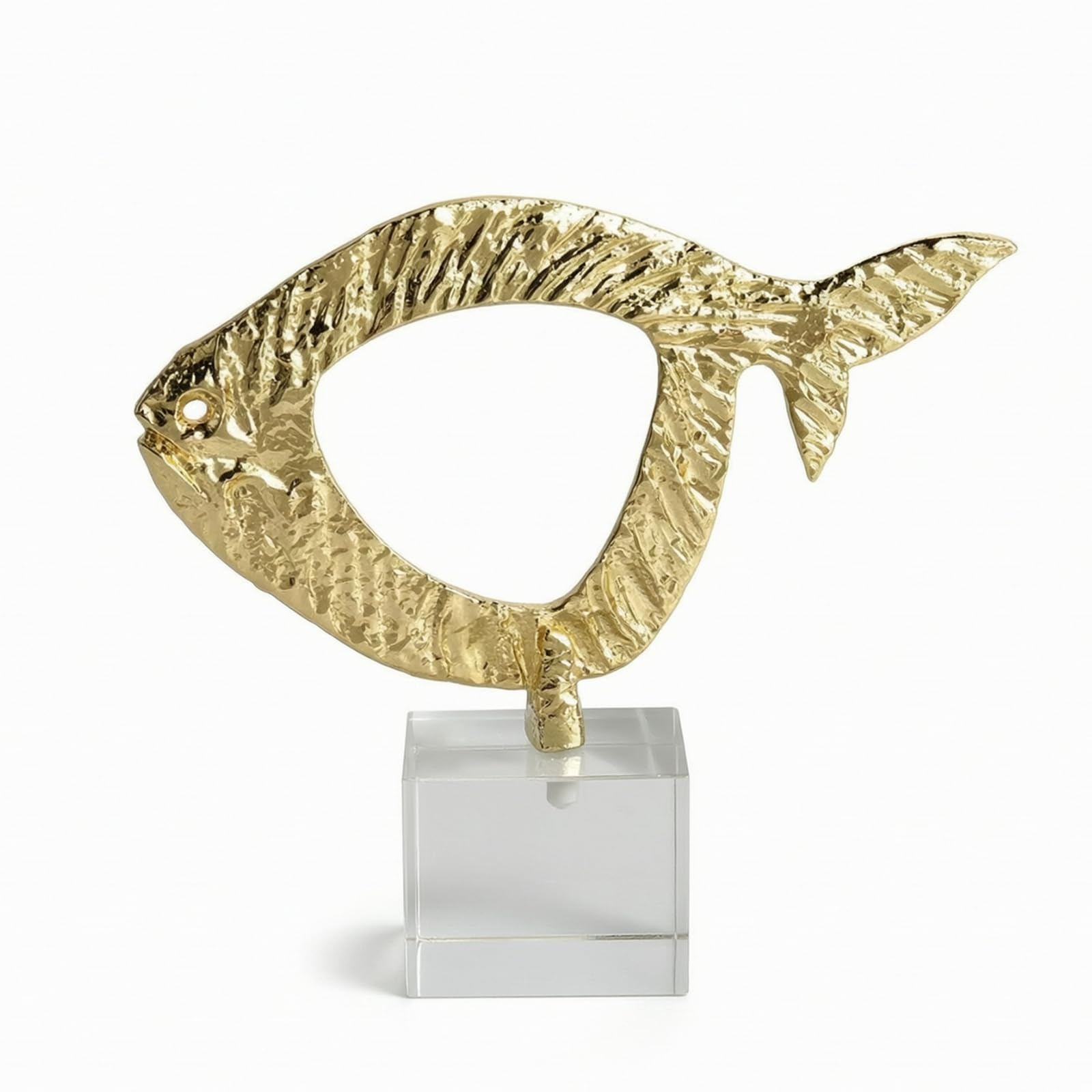 TISHITA Escultura Decorativa Estatua Adorno Figura de Aleación Montada de Cristal Superficie Texturizada Que Refleja la Luz Adecuada para Mesa Auxiliar Mueble, 200 70 170mm