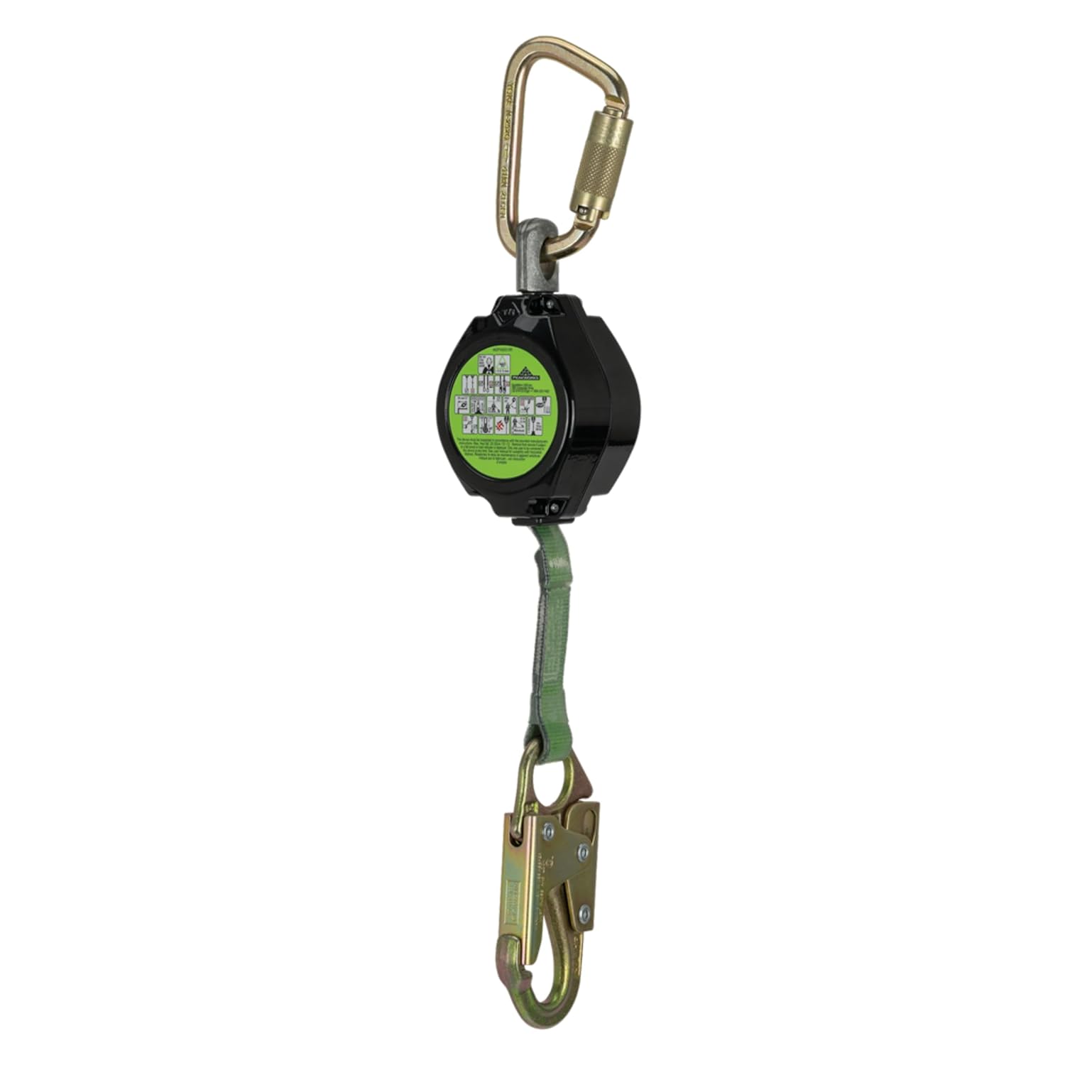 Peakworks Fall Protection Leading Edge Self Retracting Device (SRD) - 6 ft Single Leg Web with Snap Hook - Certified ANSI Z359.14-2021 SRL-P Class 2 (Available in Multiple Lengths & Styles)