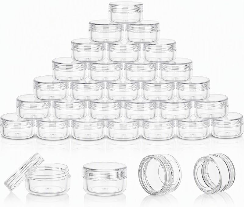 50 Frascos de Amostra HPPFFY de 5 mL com Tampa Rosqueável Transparente
