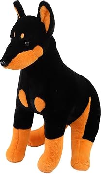 Realistic Doberman Plush, Soft Dog Stuffed Animal Toy, Great for Children and Collectors, Perfect for Living Room Display55cm/21.6in