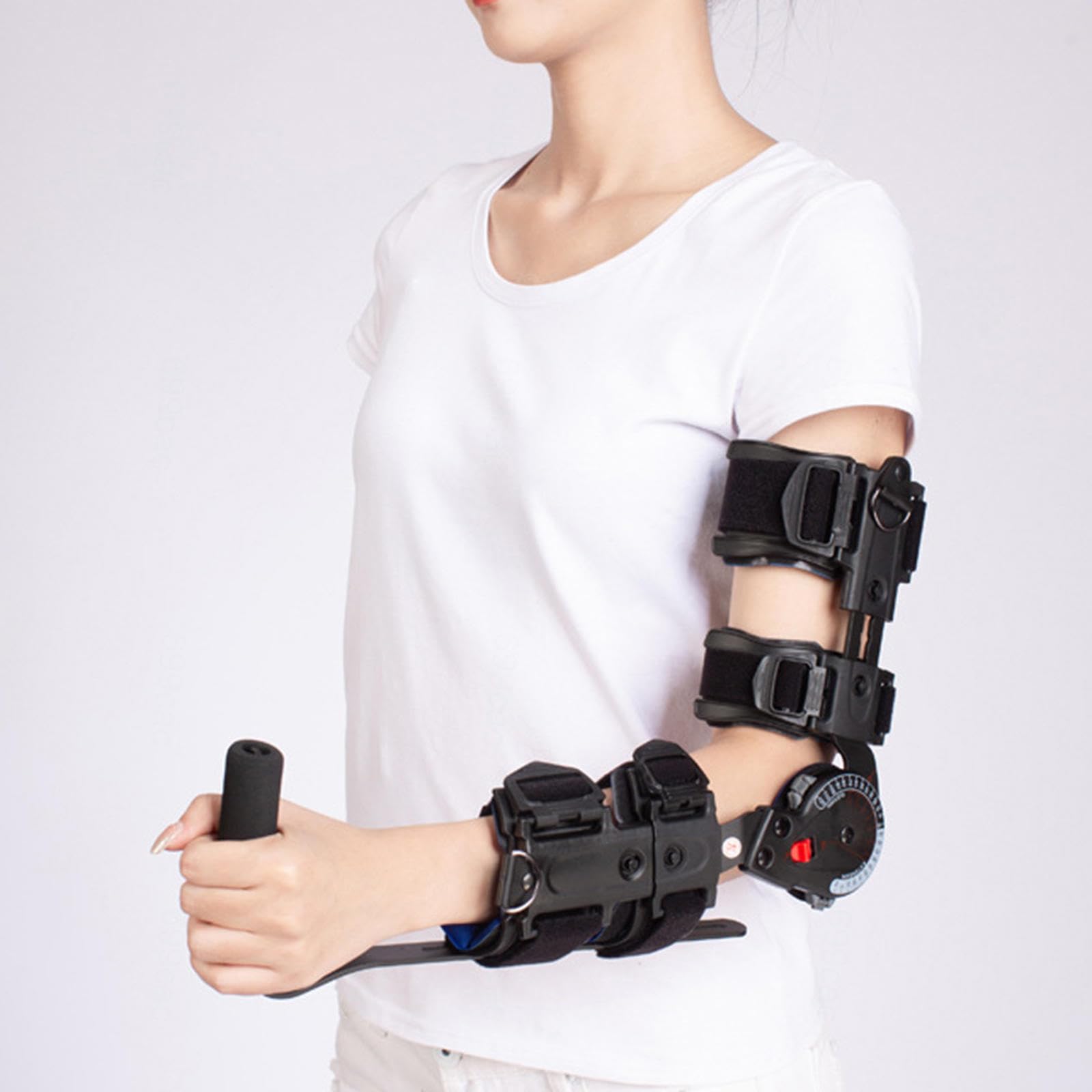 Tutore per Gomito Incernierato Ad Angolo Regolabile, Immobilizzatore per Stecca Del Gomito Tutore per Gomito Post Operatorio per Intervento Chirurgico Lussato, Recupero da Lesioni,left