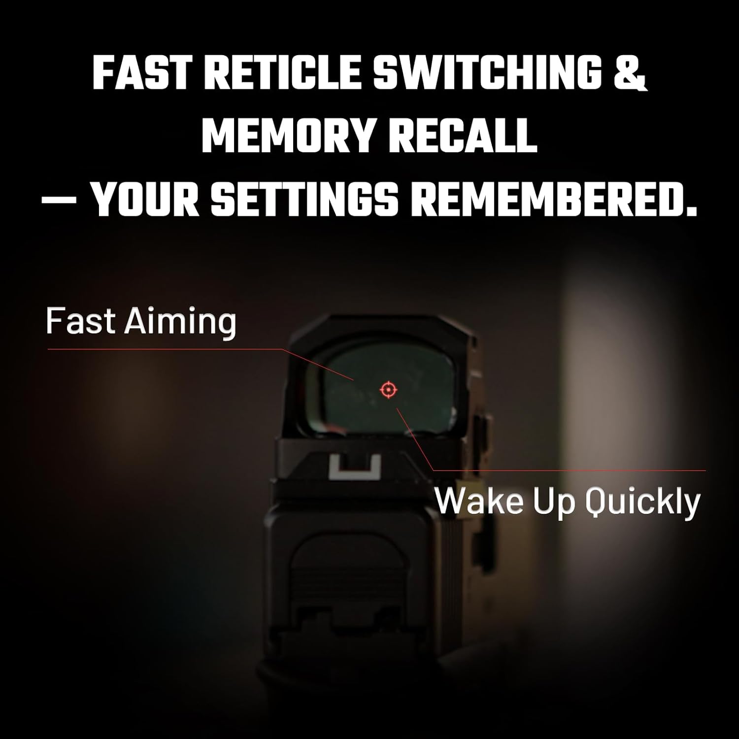 AIMWIN PE330 Enclosed Red Dot Sight with 3 MOA Dot 40 MOA Circle Aspheric Lens for RMSc Footprint Aim Awake Motion Sensor