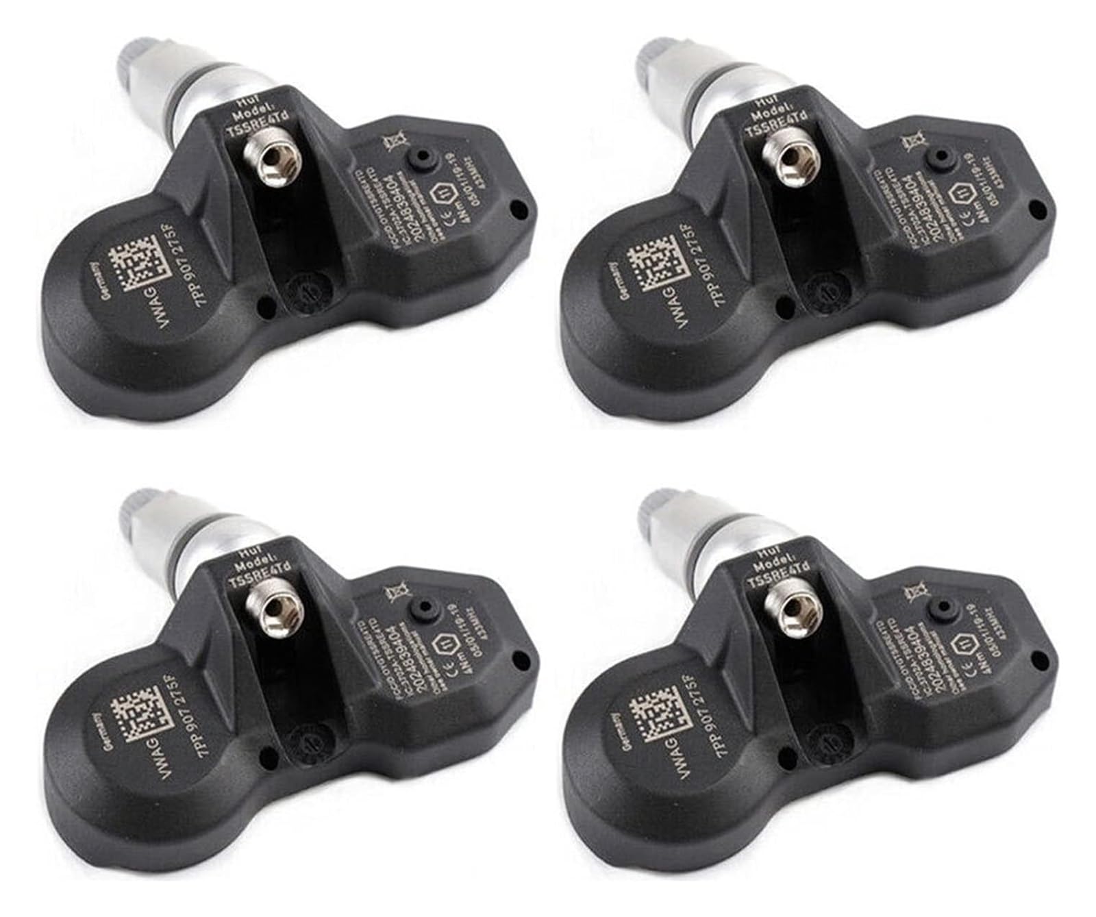 Système Surveillance Pression Pneus pour VW pour Touareg 4D0907275B 7PP907275F 7PP907275G 4 Pièces Capteur De Pression des Pneus TPMS