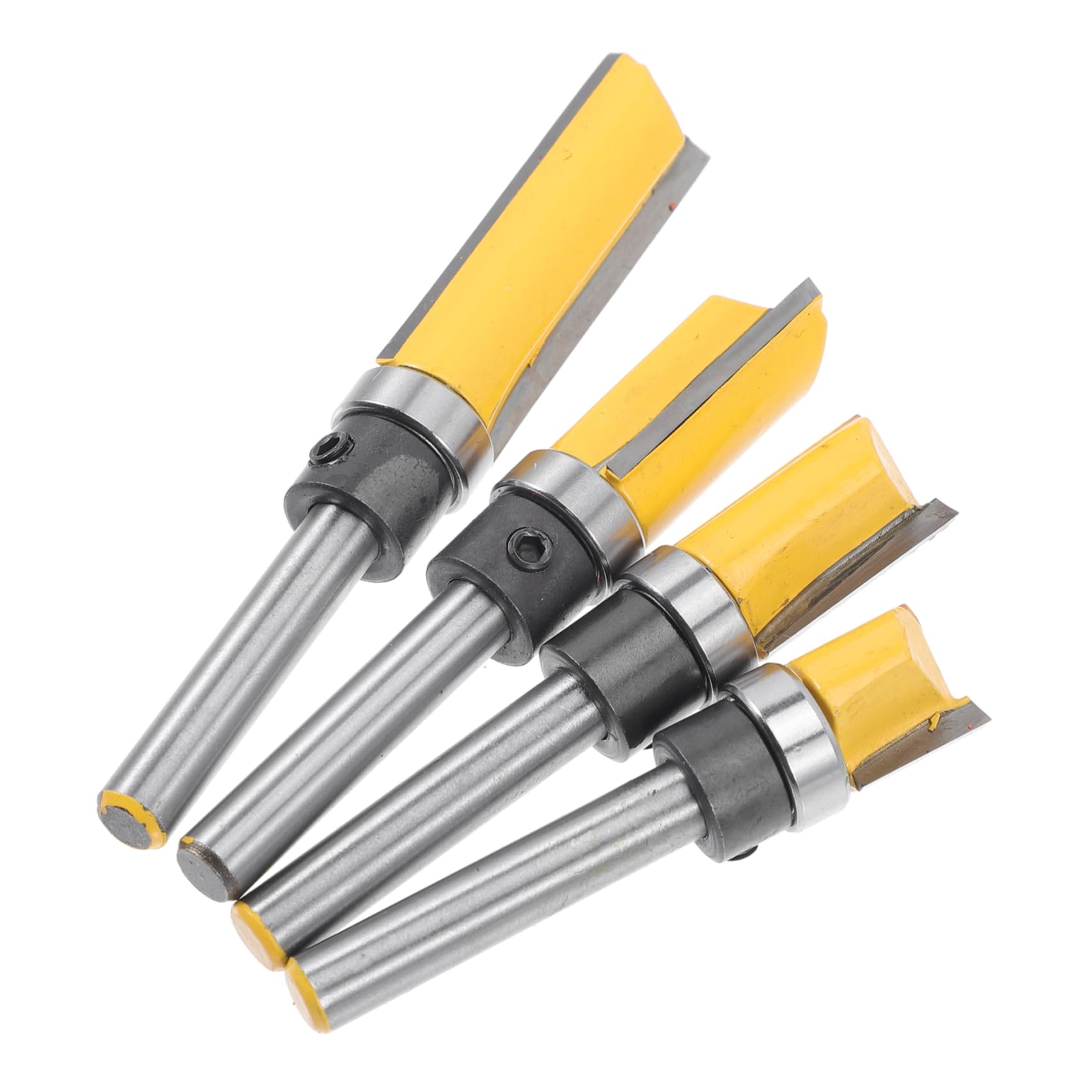 Housoutil Solid Carbide Router Bits for Woodworking Flush Trim Router Bit Set Woodworking Milling Cutter