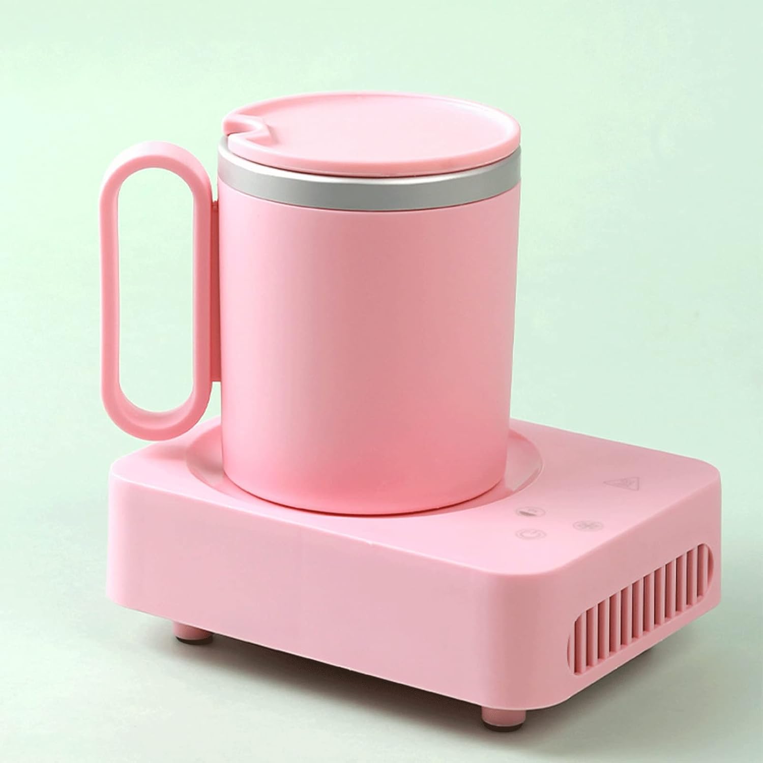 Electric Coffee Cup Warmer for Desk, Smart Coffee Heater Warmer, Electric Beverage Cup for Home Office, Warming Plate for Tea, Milk (Color : White)