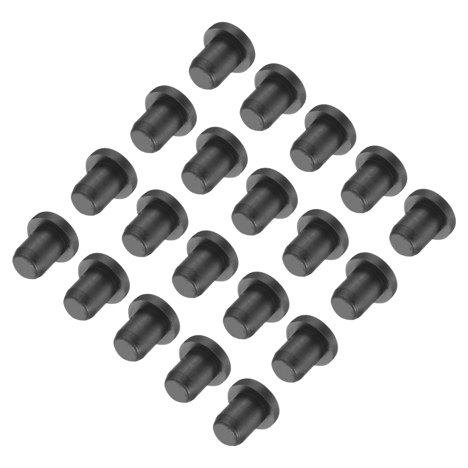 uxcell High Temp Silicone Plug Mount Dia 5.5mm/0.22 inch t Shaped Rubber Stopper Hole Plugs for Powder Coating Plating Waterproof Plugs Sealing Plugs Black Pack of 36(OD 8mm)