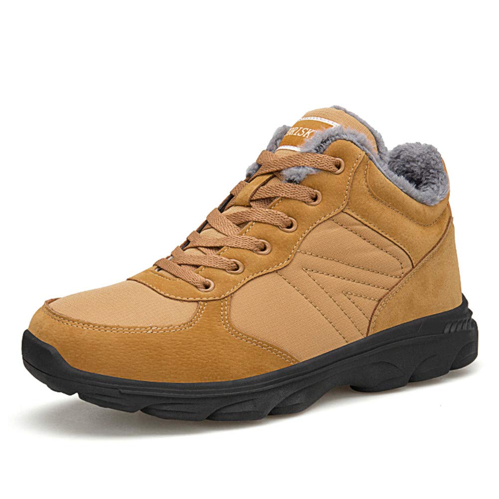 Axcone Stivali Uomo Donna Invernali Impermeabili Trekking Outdoor Caldo Cotone Scarpe Piatto Caviglia Stivaletti Neve - Rosso Marrone Blu Nero Grigio 36-48EU