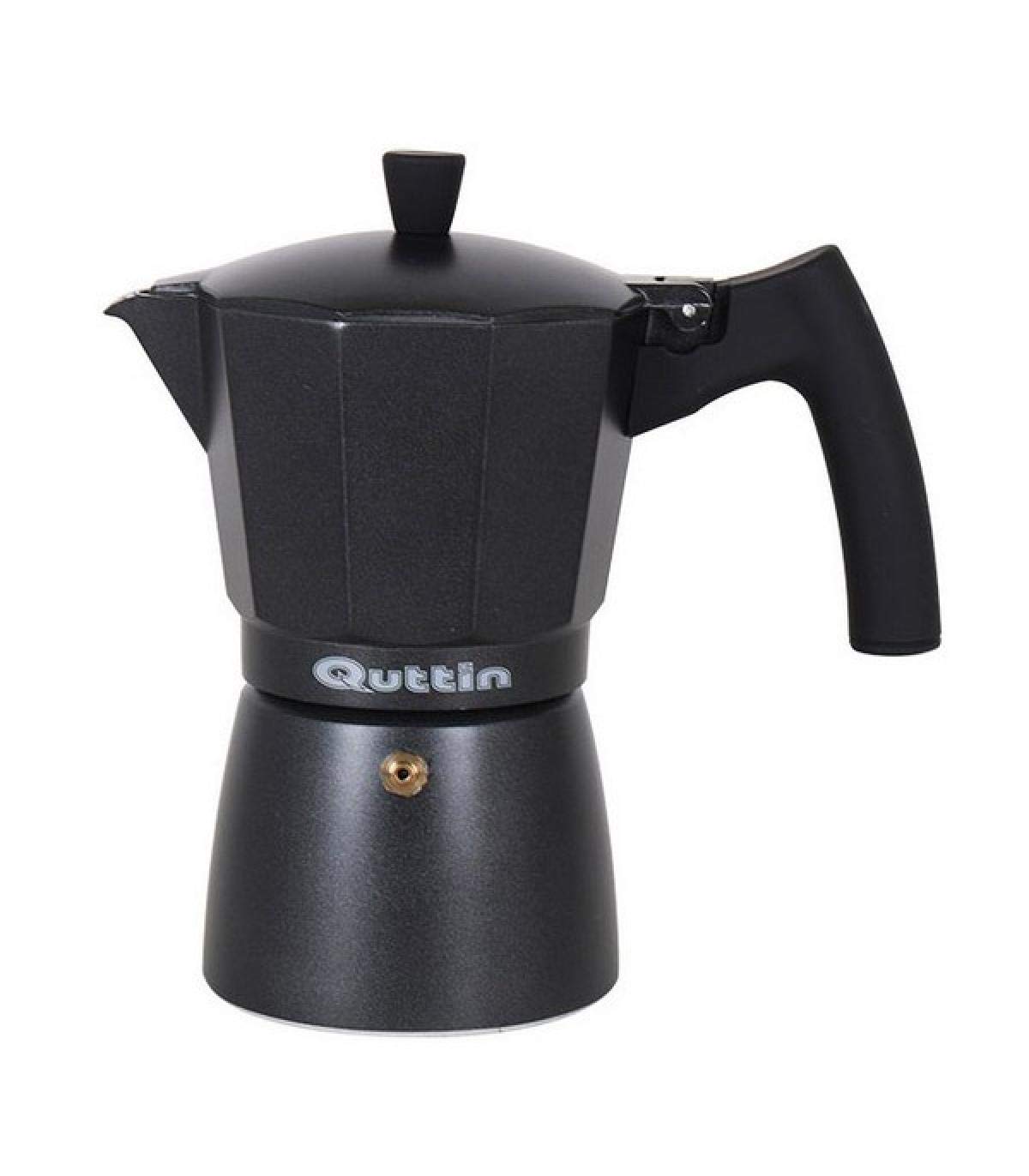 Italian Coffee Pot QUTTIN DARKBLACK Induction Black (12 Cups)