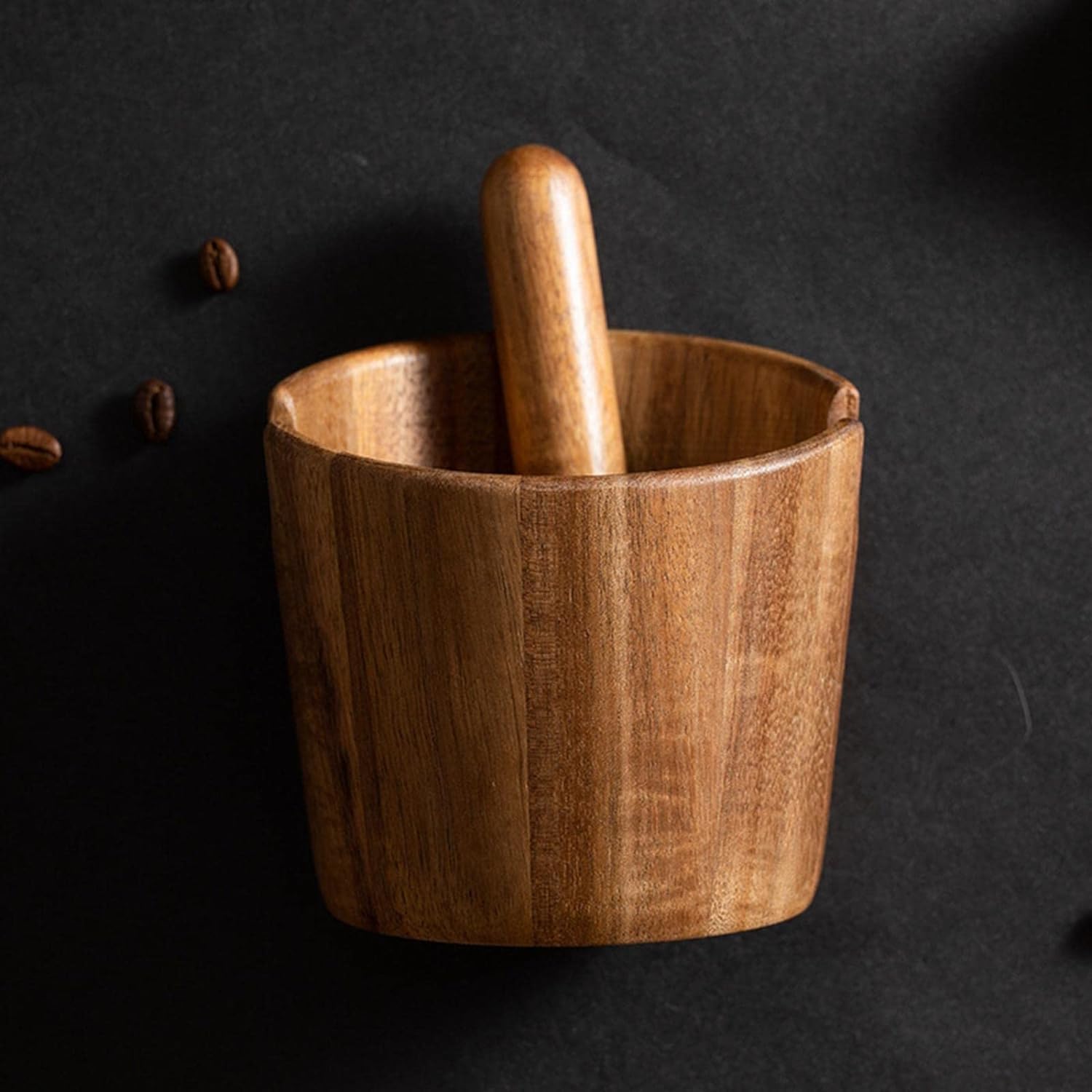 Drewniane pudełko do przechowywania kawy pojemnik na mieloną kawę kosz na espresso barista kosz na śmieci kosz na śmieci akcesoria do kawy akcesoria do espresso akcesoria dla miłośników kawy