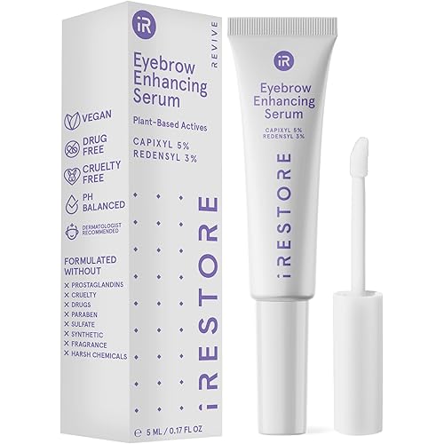 iRESTORE Eyebrow Growth Serum | Vegan Prostaglandin Free & Non Irritating | For Bolder Thicker Fuller Eye Brows with Visible Results | Brow Enhancing Serum | 3 Months Supply 5ml