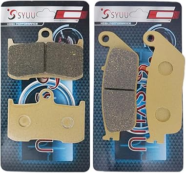 S SYUU Semi-Metallic Motorcycle Brake Pads Compatible with Victory Vegas 8-Ball Vegas 08-16 Vegas Jackpot 08-09 Low Fade High-Performance Heat-Resistant Low-Noise Mountain Touring Ride FA347F FA196R