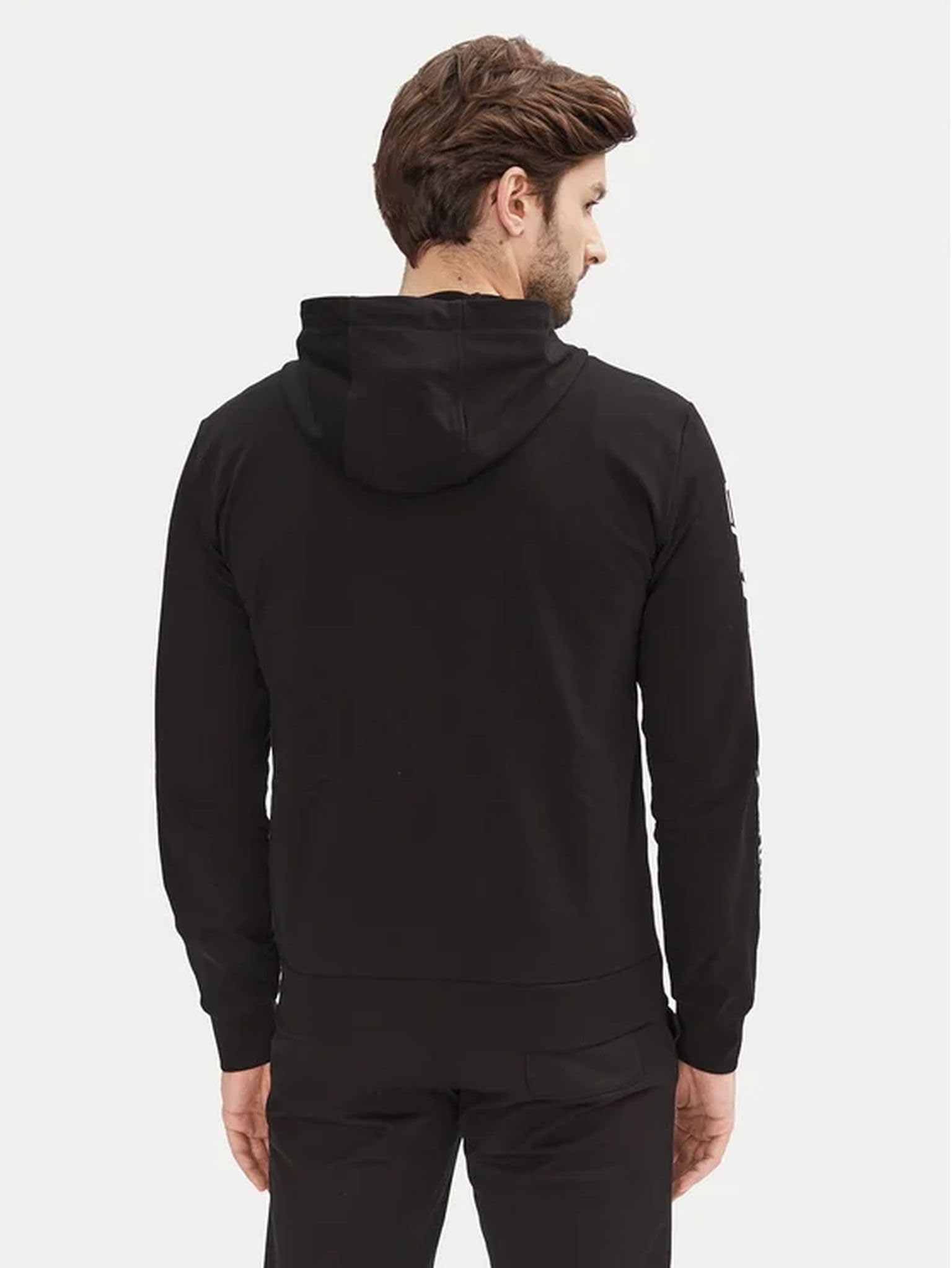 Emporio Armani Felpa con Cappuccio Logo EA7 Series in Cotone