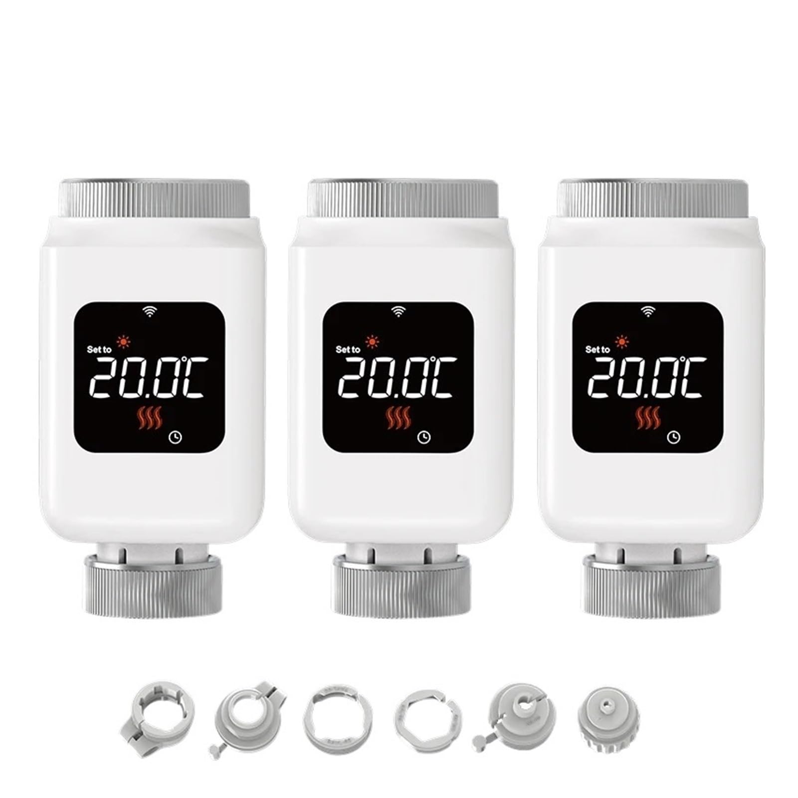 Valvola Termostatica For Radiatore TRV Zigbee Tuya Smart WiFi Temperatura Risparmia Sui Costi Di Riscaldamento Energetico(3PCS-WiFi)
