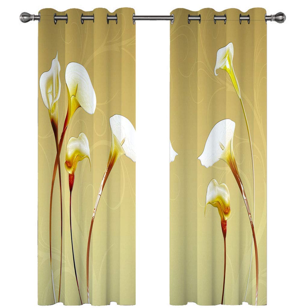 Décoration de fenêtre 3D jaune pour salon et chambre