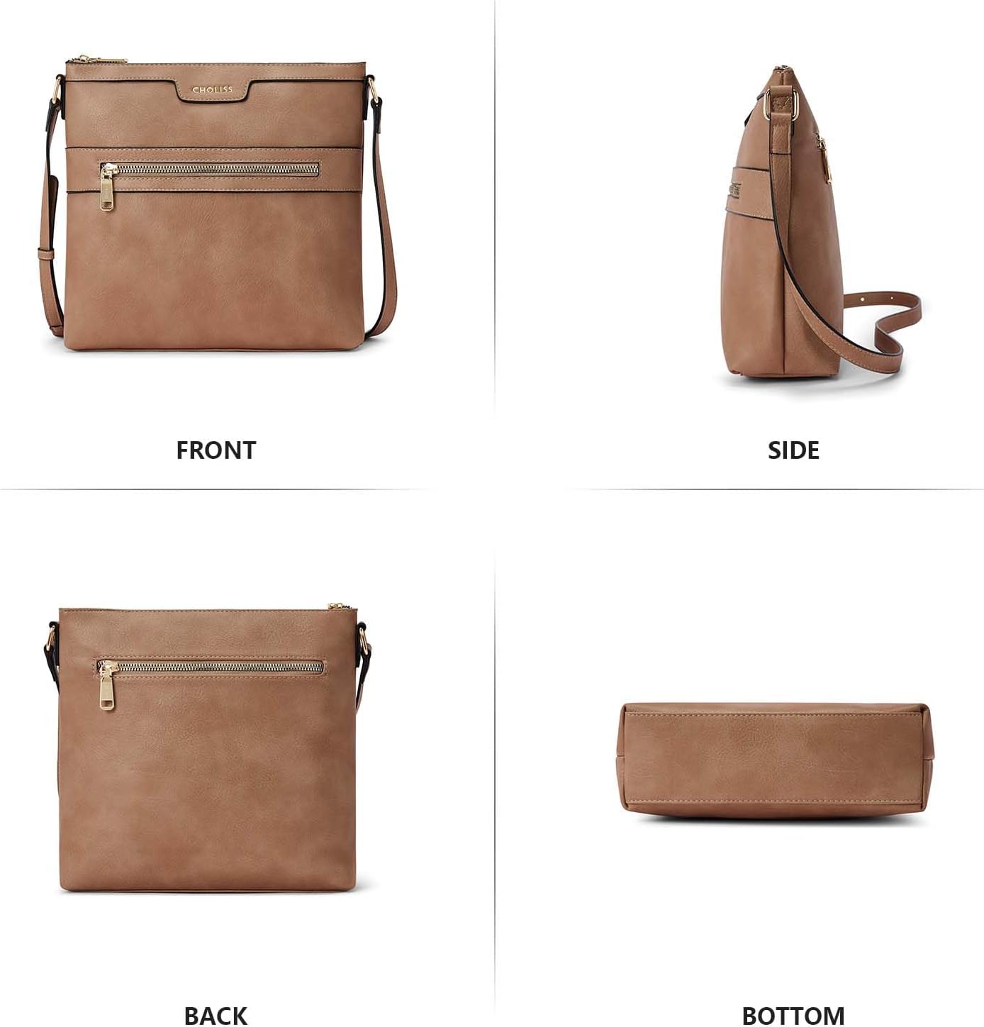 CHOLISS Crossbody Bags for Women, Purses for Women Handbags with Vegan Leather, Travel Purse Over Shoulder Bag