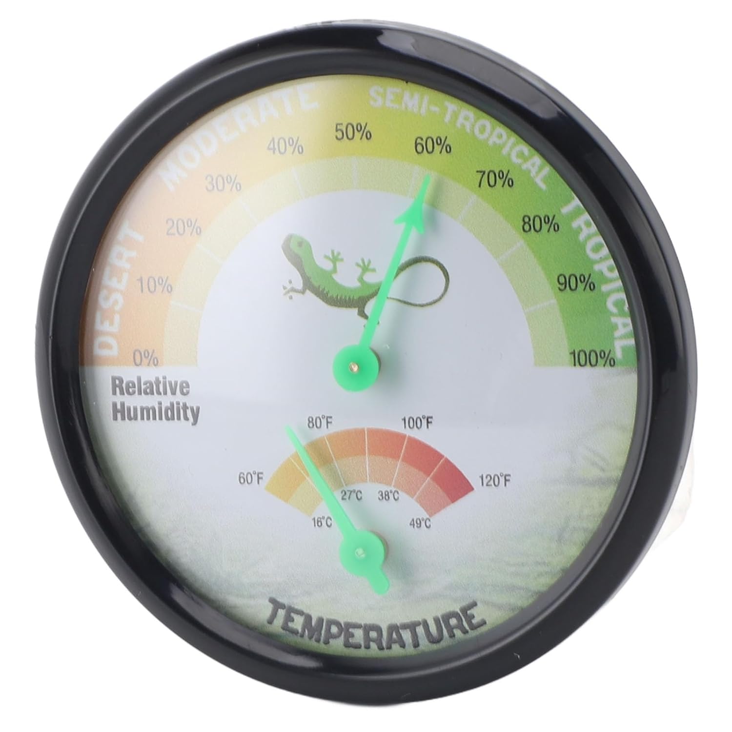 TOOLSGO Mechanical Thermometer Hygrometer Dial - Precise Temp & Humidity Gauge for Reptile Terrarium, Chicken Coop, Pet Box