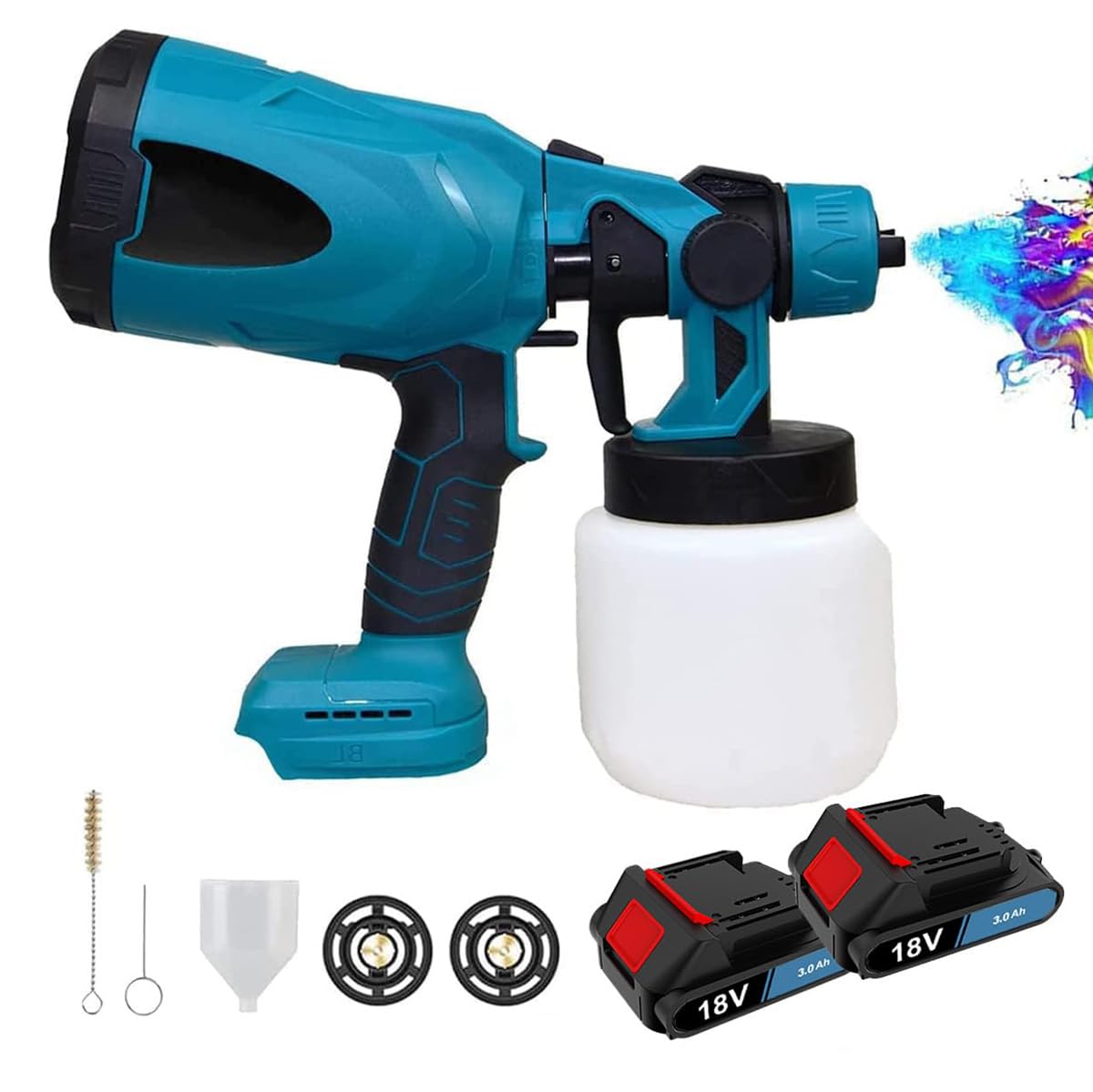 Cordless Paint Sprayer, 21V Battery Paint Sprayer, Power Paint & HVLP Sprayer Gun