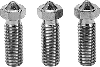 3Pcs Hardened Steel Volcano Nozzle High Temperature 3D Printing Extruder Print Head 1.75mm M6, 3D Printer Nozzle 0.2/0.3/0.4/0.5/0.6/0.8/1.0mm Nozzle Extruder (1.0mm)