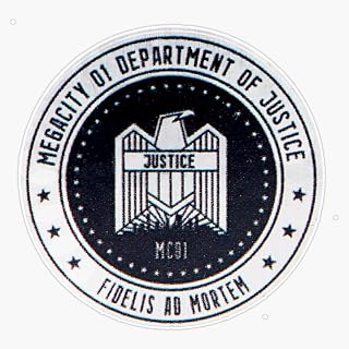 Megacity DOJ (Dredd) Department of Justice Judge Badge Logo Sci-Fi Law Enforcement Fan Gift 5" Vinyl Decal Bumper Sticker