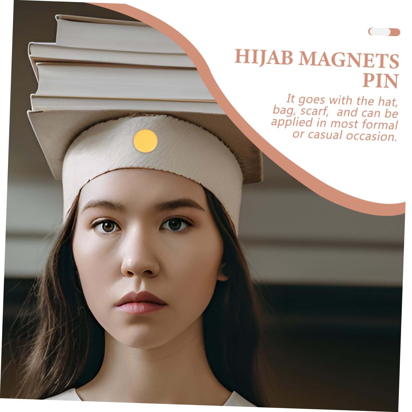 Housoutil 2 Sätze Magnetkragen Pin Brosche Magnetstifte Tasten Hijab -magnete Hijab-magnete Stark Magnetische Haken Schal Liefern Multifunktionale Magnetische Kleidungsklammern 12 Stück * 2