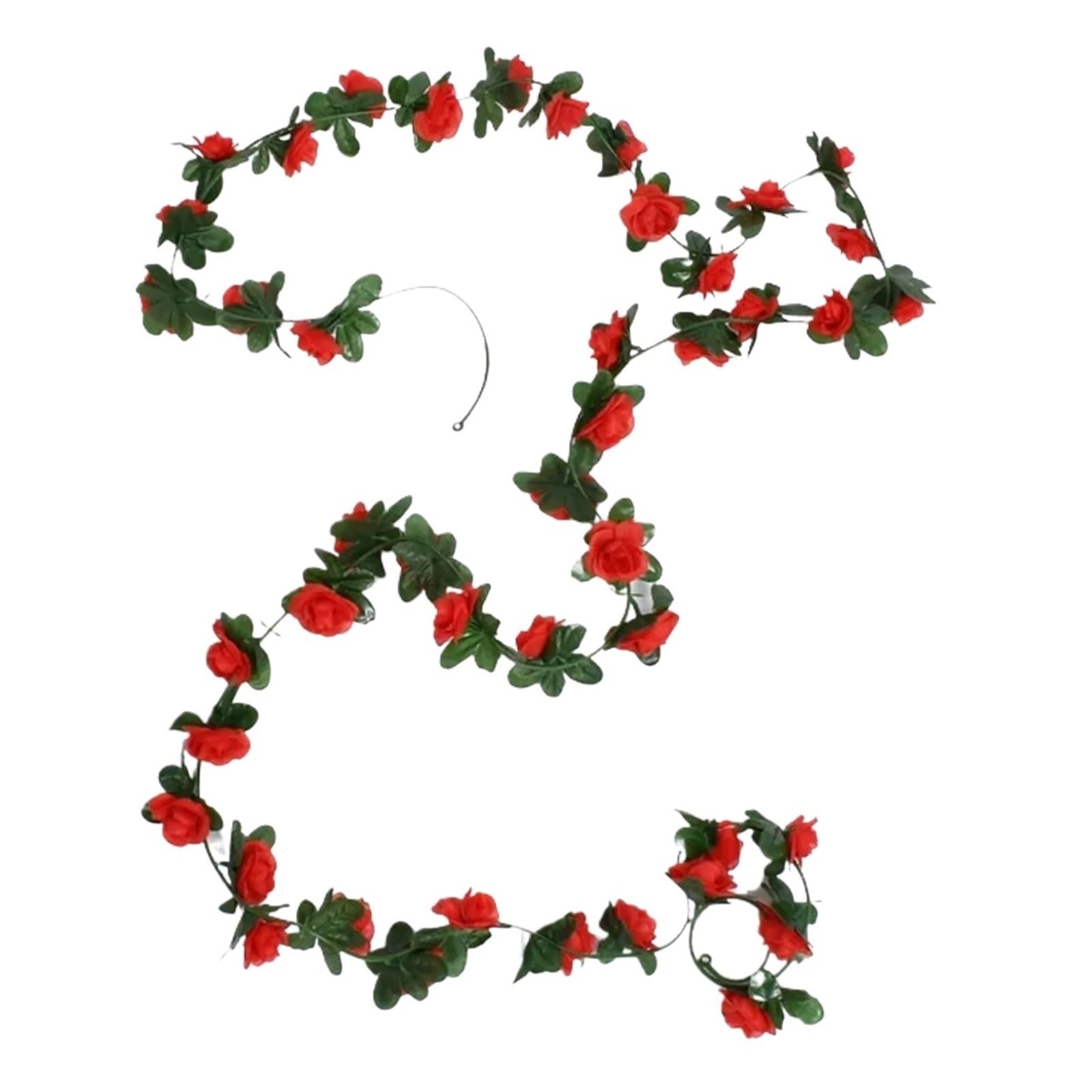 Ayztantine artificial flowers 2.5m Flower Garland Fake Rose Vine Artificial Flowers Hanging Ivy Baskets Wedding Arch Garden Background Decor