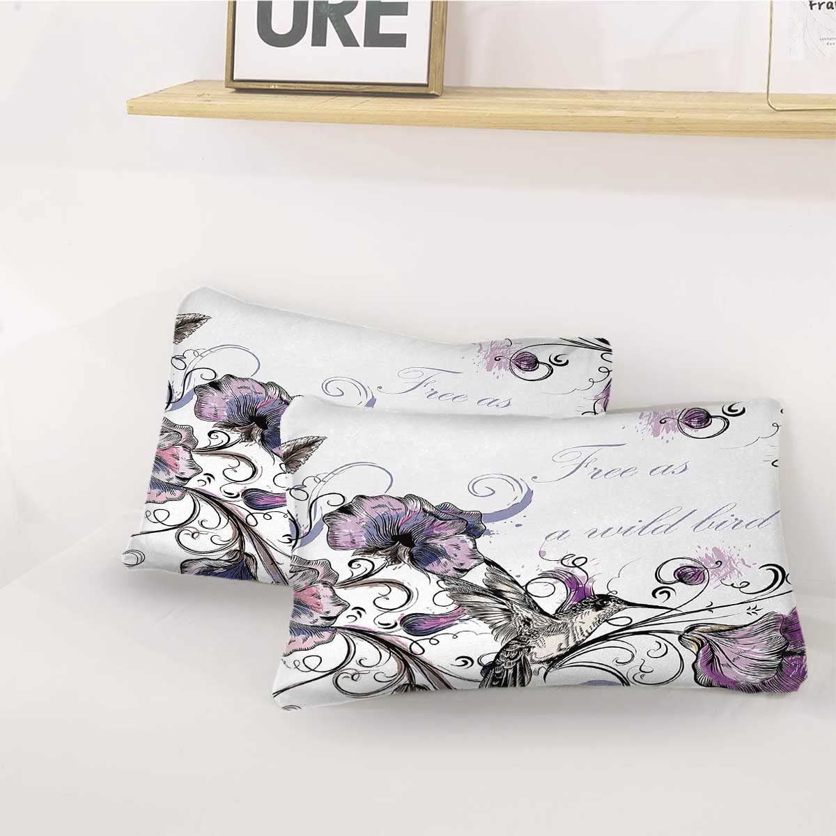 Parure housse de couette en polycoton 51 fils motif graphique BOOM pas