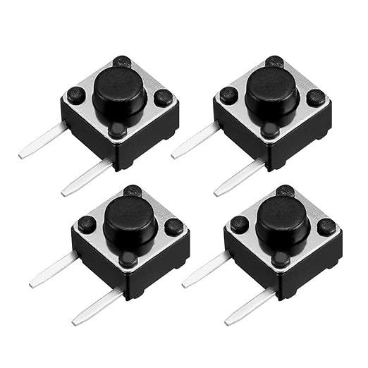 uxcell 6x6x5mm Panel Mini/Micro/Small PCB Side 2 Terminals Tact Push Button Switch DIP 55PCS