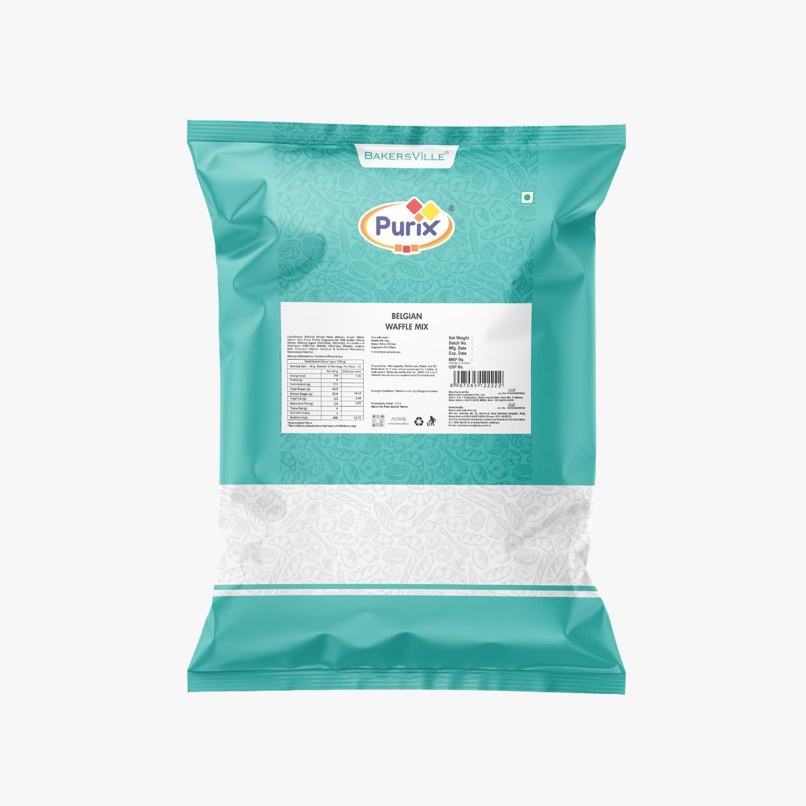 Purix Belgian Waffle Mix - 1 Kg