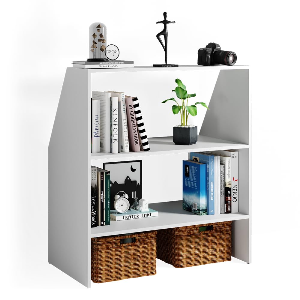 Vicco Estante para Techo Inclinado, Blanco, 90 x 100 cm | para almacenar cajas y libros bajo techos inclinados