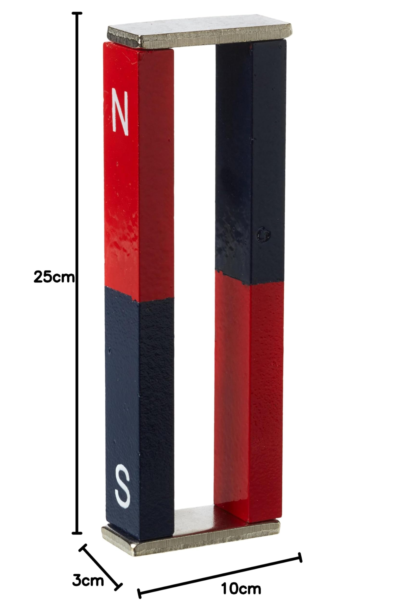 2 edukacyjny magnes Alnico do nauki, edukacji, eksperymentów, studentów i nauczycieli - identyfikacja północy i południa - 11 mm x 6 mm x 75 mm