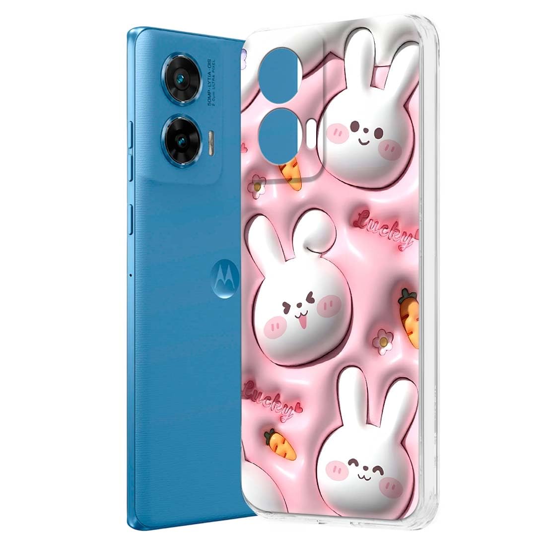 Fashionury Back Case for Moto G96 5G, Print Silicone Stylish Back Cover Case for Moto G96 5G -D3246