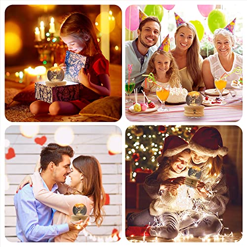 3D Crystal Ball Music Box with Projection LED Light and Rotating Wooden Base, Gift for Birthday Christmas Day, Valentine's Day, Music Boxes for Women Mom Daughter(Elk) - Thumbnail 6