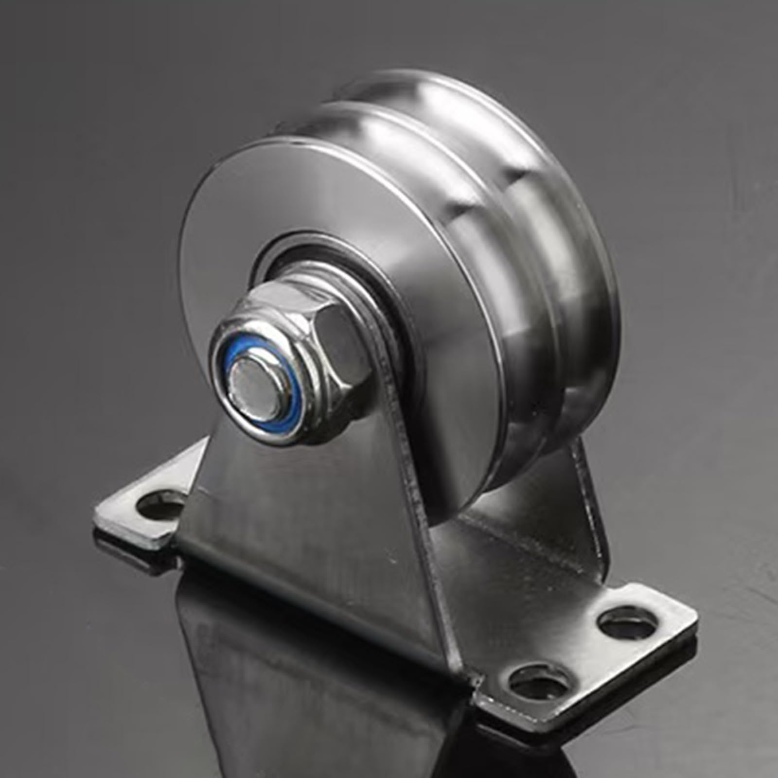 Polea fija de doble ranura con rodamientos internos, acero inoxidable 304, polea de cable Du pesada para aparejos, industriales, marinos y aplicaciones de bricolaje