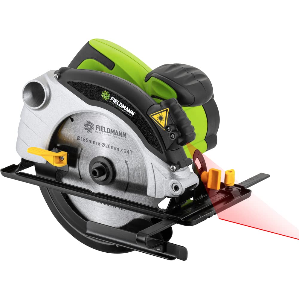 Scie circulaire puissante 4500tr/min Fieldmann 1300W pour coupe nette