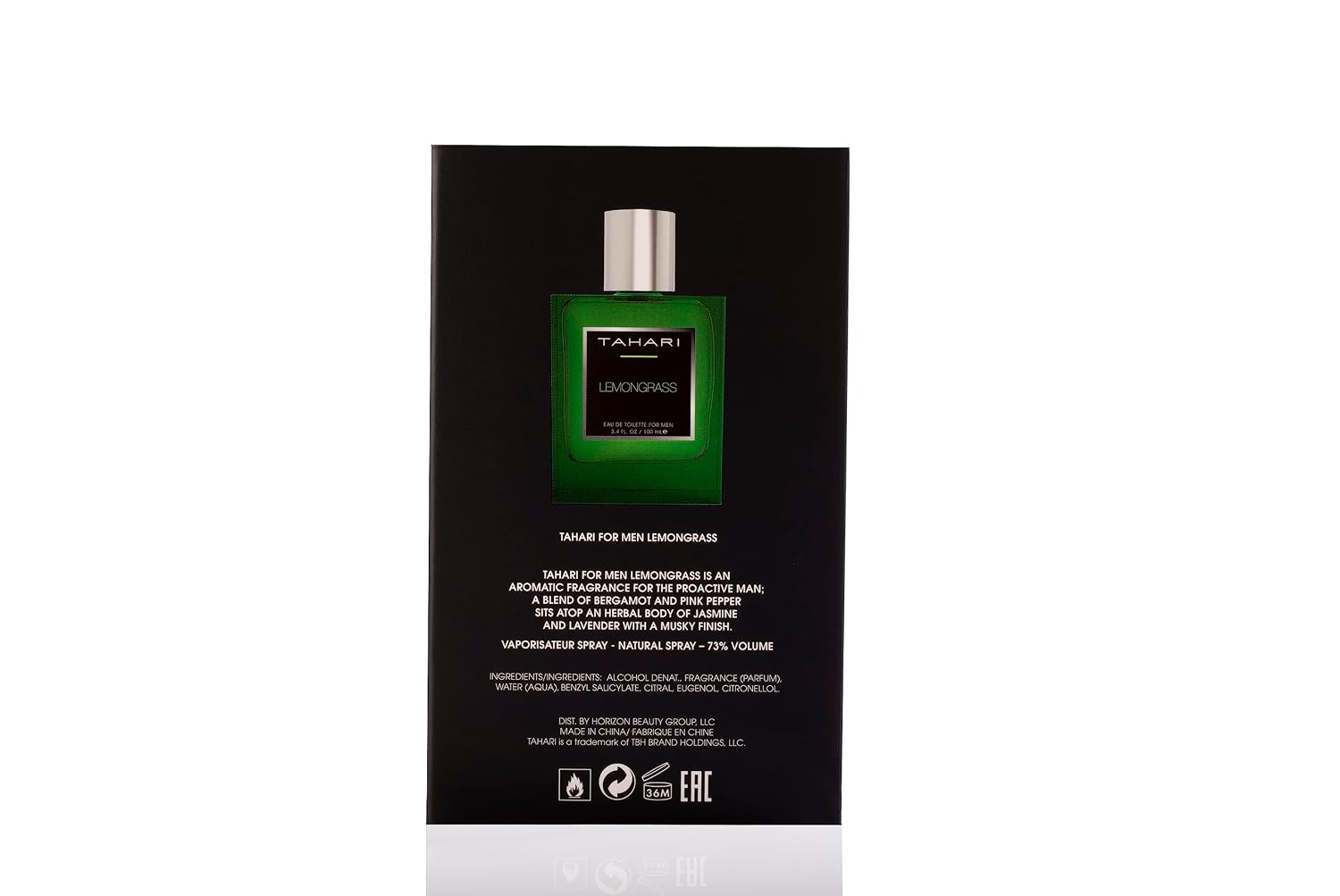 TAHARI Lemongrass Eau de Toilette For Men 3.4 oz. / 100 mL