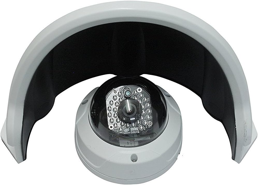 Black Friday Sale 2022 SDS DS-1250ZJ Universal Sun Rain Shade Camera Cover Shield for Outdoor Camera (10 Pack, White)