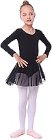 Vista 5 de Leotardos de manga larga con falda de ballet, vestidos de baile, traje de tutú para niñas pequeñas