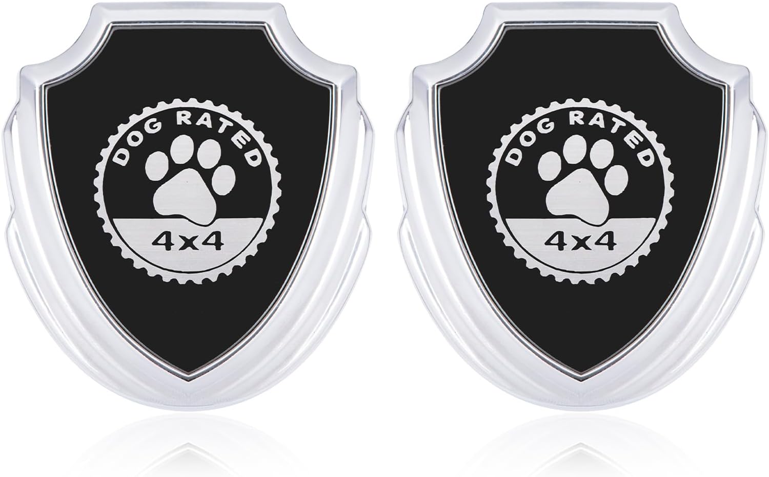 Jesus Christ Cross Heavy Metal Car Emblem Badges, 3.3 x 2 Inch Alloy 3D Car Stickers - Self-Adhesive, Scratch-Resistant, Waterproof Decals for Car Body, Fender, and Trunk/Rear Bumper-2 Pieces