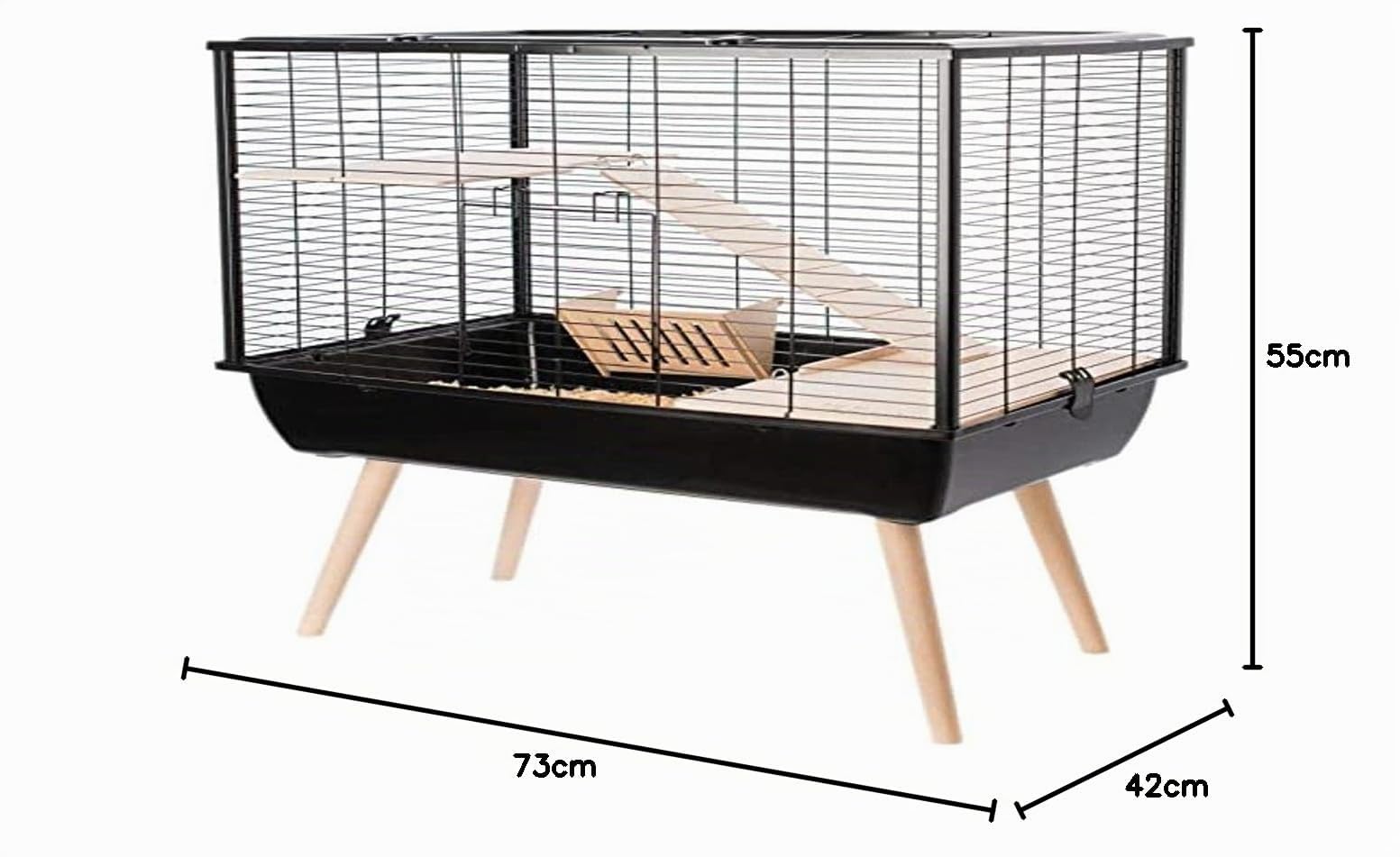 Zolux Cage Neo Muki Grand Rongeur L 77.5 X P 47.5 X H 87.5 Cm Noire