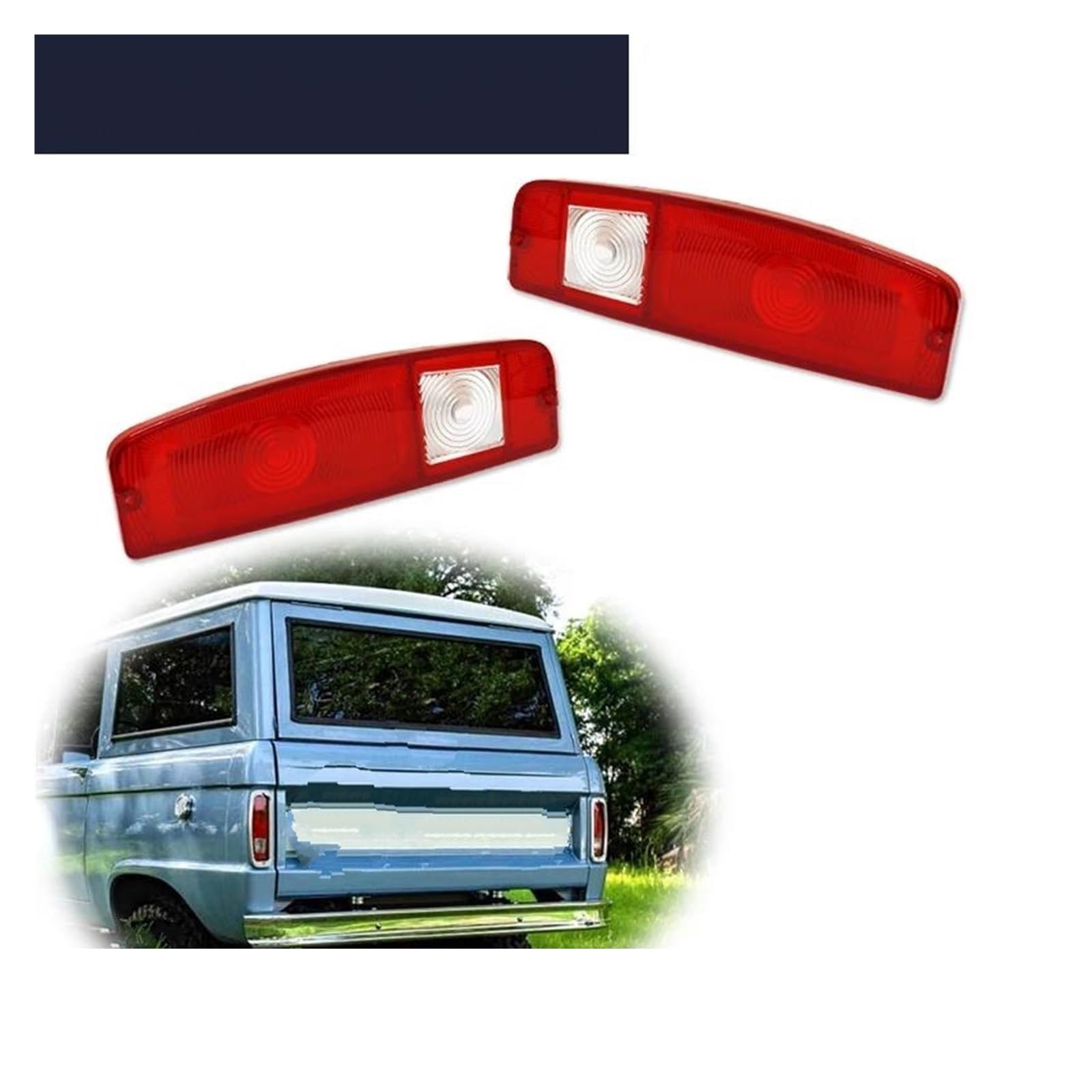 Retrovisor luces indicadoras Para Ford Para Bronco Styleside F100/250/350 CAMIÓN y Econoline E100/200/300 Cubiertas luces traseras coche Sin bombilla/casquillo Luz espejo retrovisor(Rojo)