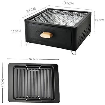 Amazon.com: Portable Charcoal Grill,Table Top Grill Charcoal