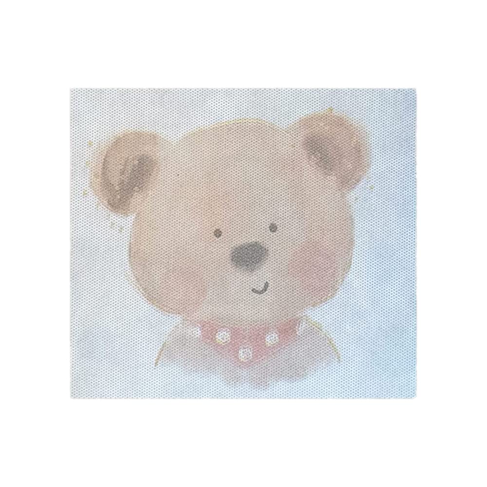 Lucgel Babero para niño/niña, diseño de osito Puppy, de TNT, desechable, 230 x 330 mm, 300 unidades, Color blanco., 230x330