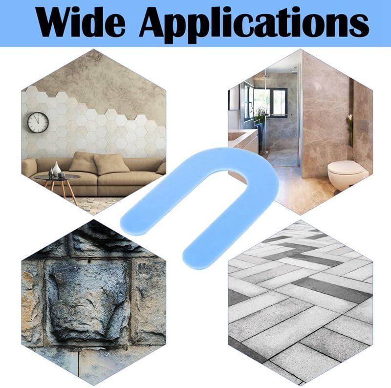 1/16 Inch Shims Structural Horseshoe U Shaped Tile Shims For Leveling 300 Pieces, Blue - (Color: Blue)