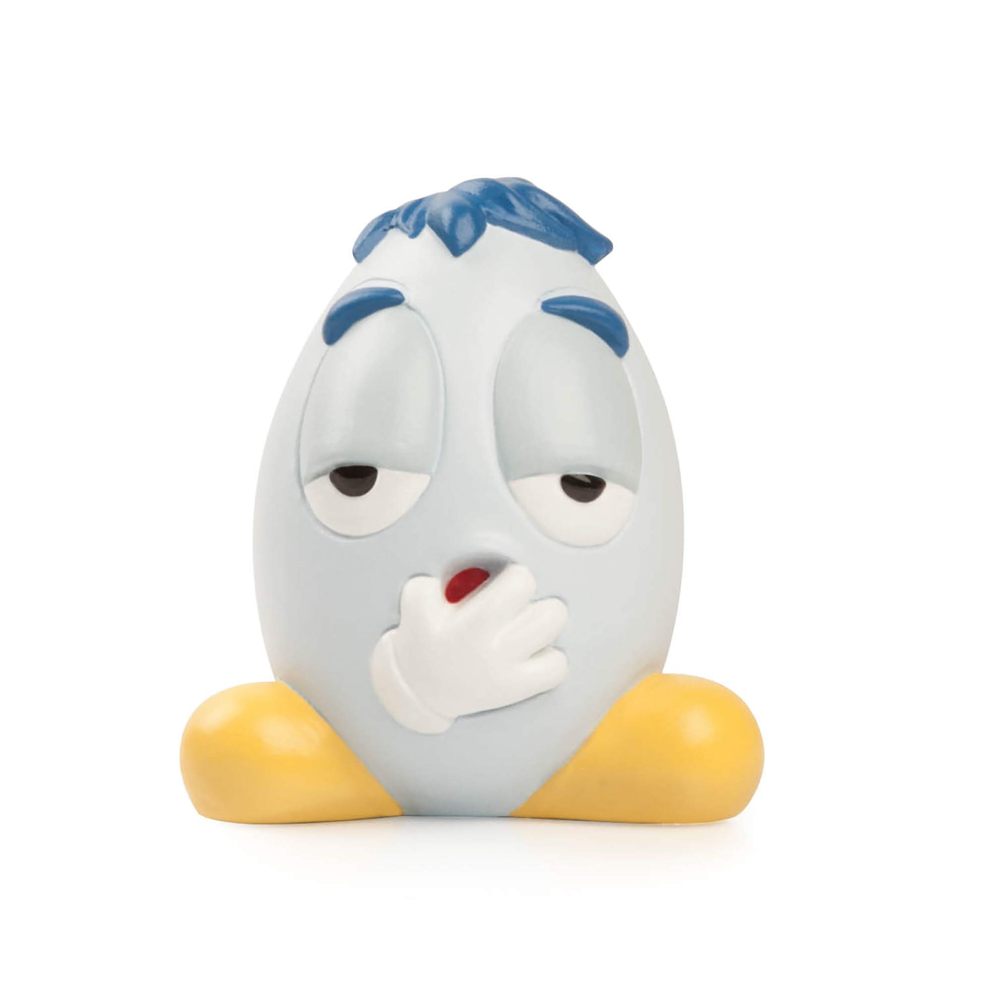 Studio Egan OV11 ovoticon Figurine, Model Yawn, Ceramic, Sky Blue, 7 x 7 x 9 cm