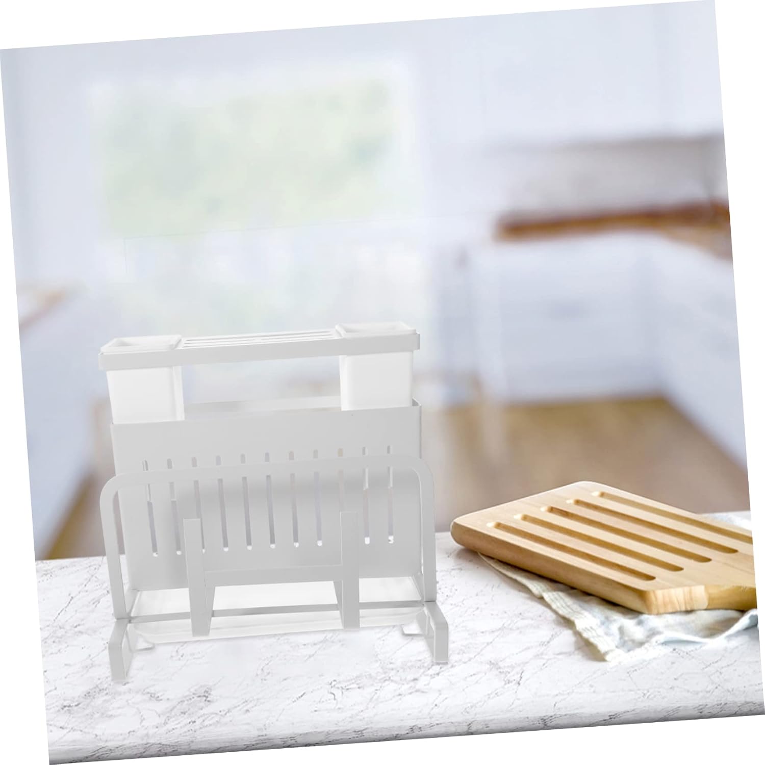 Cutting Board Holder Stand Kitchen Utensil Holder Silverware Organizer Storage Case Cutter Rack