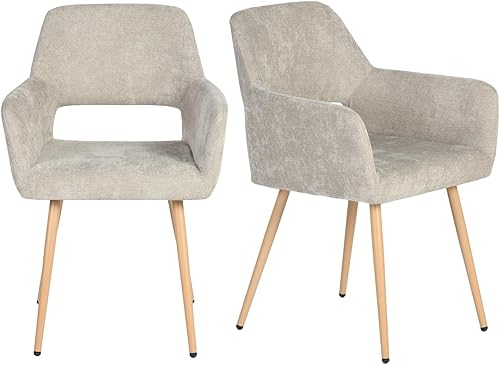 Miniatura 9 de Homy Casa Juego de 4 sillas de comedor de piel sintética, sillas de cocina modernas sin brazos con respaldo alto, asiento acolchado y patas de metal