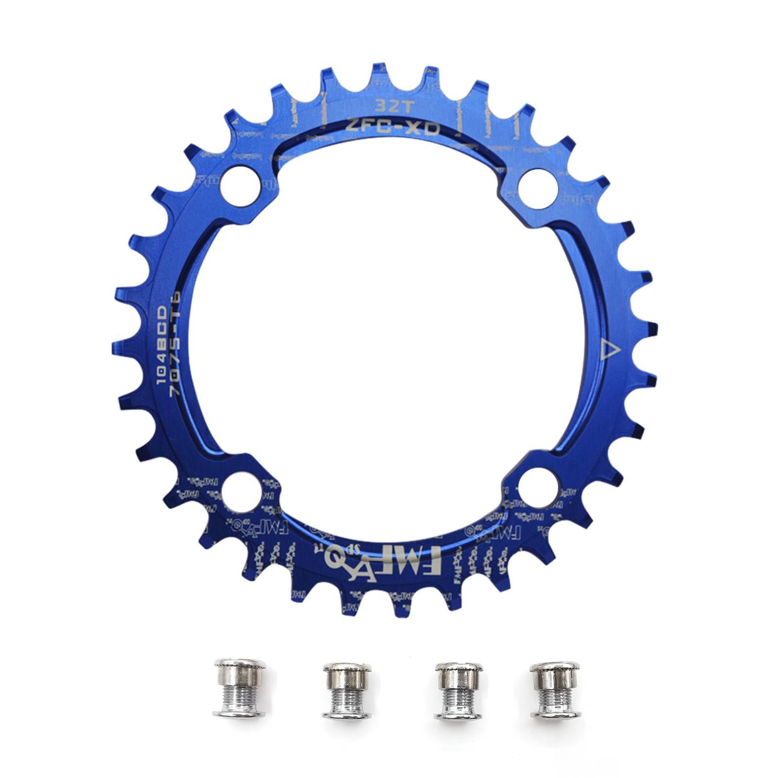 UPANBIKE Bike Narrow Wide Chainring 104 BCD Round Shape Single Chain Ring 32T 34T 36T 38T — image 1