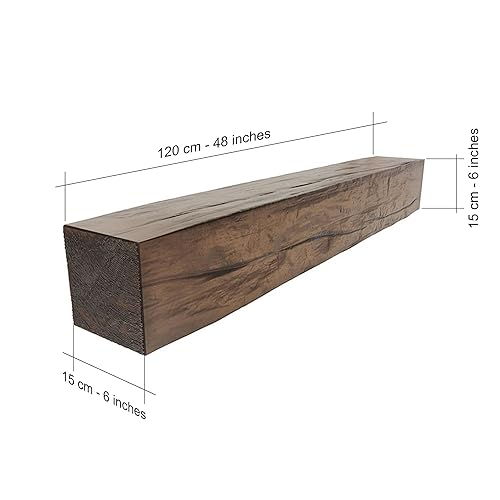 Miniatura 6 de Fireplace Mantel Shelf  Hand Hewn Wood Barn Beam  Rustic Fireplace Mantel  Farmhouse Rustic Shelves  Distressed Shelves